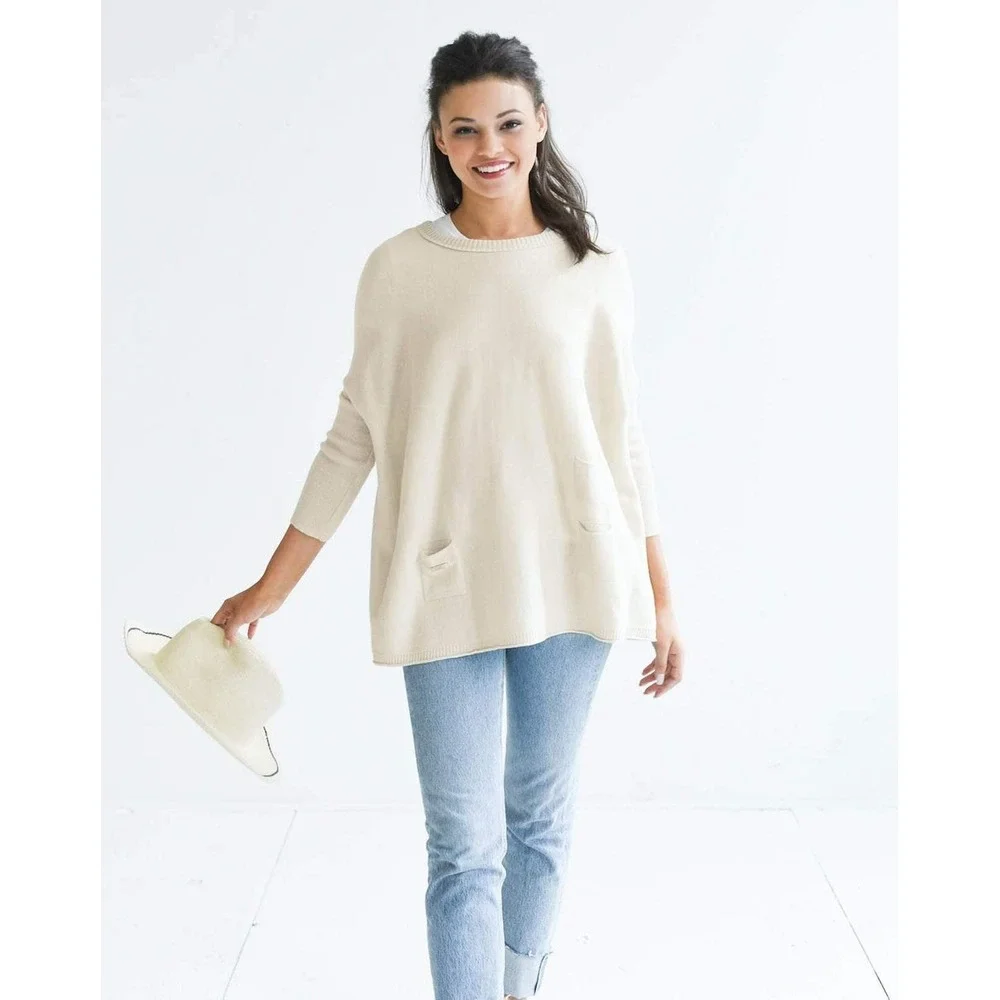 Mersea Catalina Crew Neck Traveler Sweater‎ in Sand Size 0S